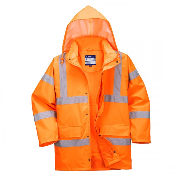 Atmungsaktive Warnschutzverkehrsjacke (interaktiv)