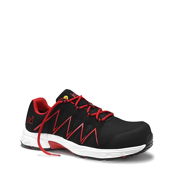 Sicherheitshalbschuh jo_SPEEDY black-red Low ESD S3