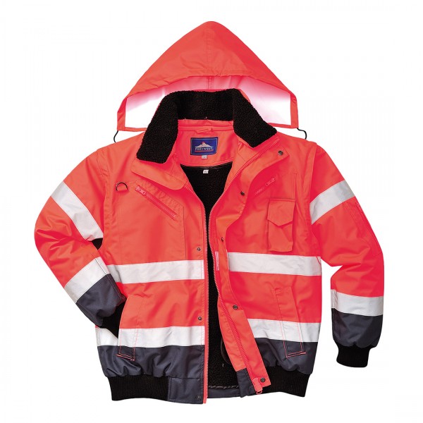 Kontrast-Warnschutz-Pilotjacke